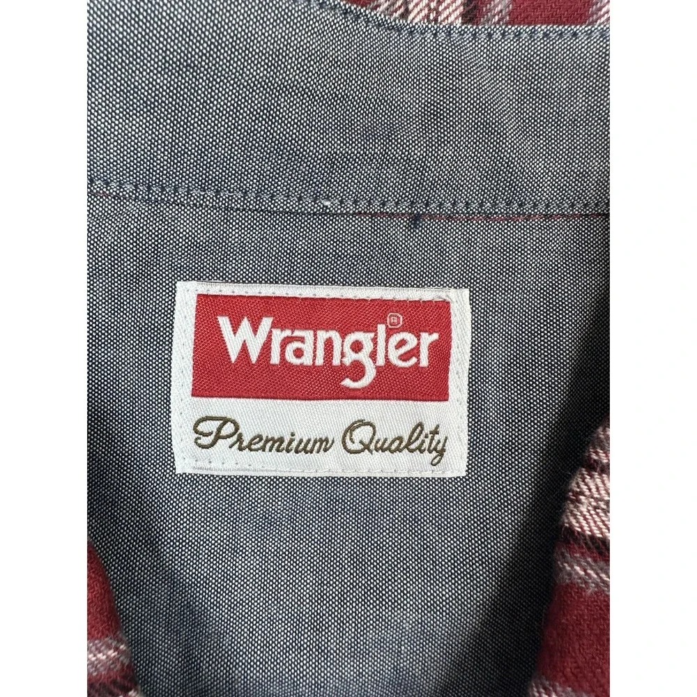 Wrangler Men's 3XL Red Plaid Flannel Shirt NWT Premium Quality‎